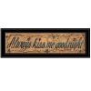 "Always Kiss Me Goodnight" By Gail Eads, Ready to Hang Framed Print, Black Frame