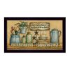 "Country Kitchen" By Mary June, Printed Wall Art, Ready To Hang Framed Poster, Black Frame