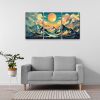3 Panels Framed Abstract Wood Grain Boho Style Mountain & Forest Canvas Wall Art Decor,3 Pieces Mordern Canvas Decoration Painting for Office
