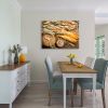 Framed Canvas Wall Art Decor Bread Painting, Still Life Bread&Wheat Painting Decoration For Restrant, Kitchen, Dining Room, Office Living Room