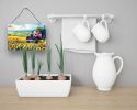 NEW Kansas Sunflowers in Watercolor Wall or Door Hanging Prints Aluminum Metal Sign Kitchen Wall Bar Bathroom Plaque Home Decor, 8HX12W, Multicolor
