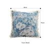SOGA 50cm Oil Painting Shabby Chic Style Handmade Full Floral Needlepoint Throw Pillow