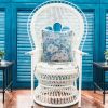 SOGA 50cm Oil Painting Shabby Chic Style Handmade Full Floral Needlepoint Throw Pillow