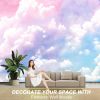 Large Silk Wall Murals, Cloud Wallpaper, 155in(W) x103in(H). Brings Luxury and Elegance to Interior Spaces. Perfect for Kids' Room, Living Room