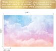 Large Silk Wall Murals, Cloud Wallpaper, 155in(W) x103in(H). Brings Luxury and Elegance to Interior Spaces. Perfect for Kids' Room, Living Room