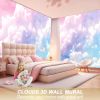 Large Silk Wall Murals, Cloud Wallpaper, 155in(W) x103in(H). Brings Luxury and Elegance to Interior Spaces. Perfect for Kids' Room, Living Room
